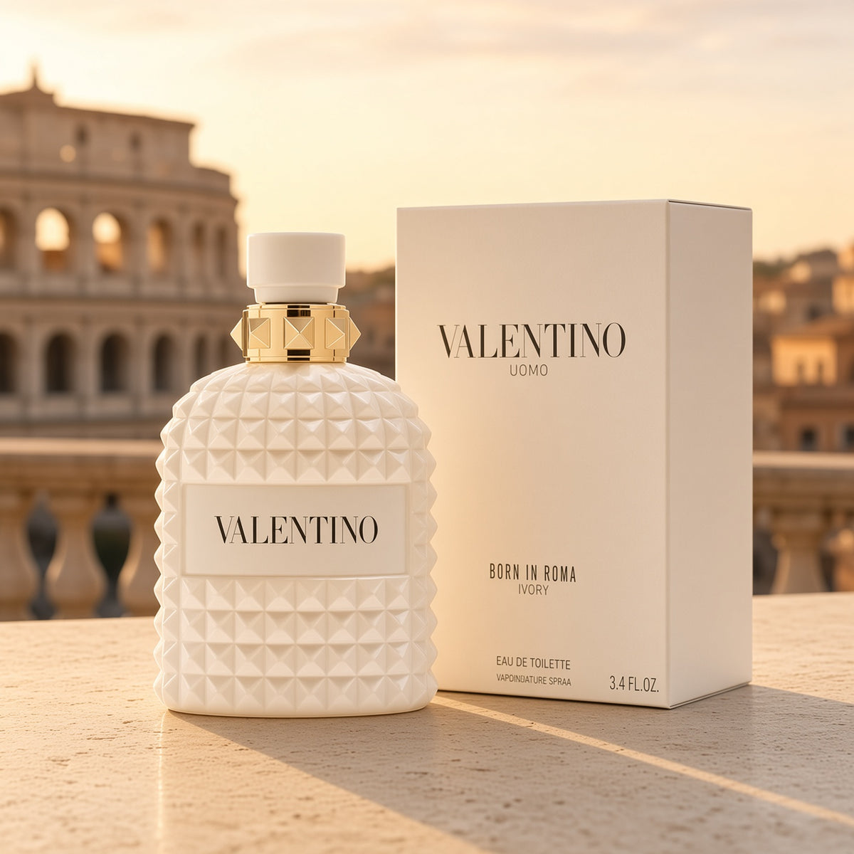 Valentino Uomo Born In Roma Ivory EDT Spray for Men 3.4 oz 100ml