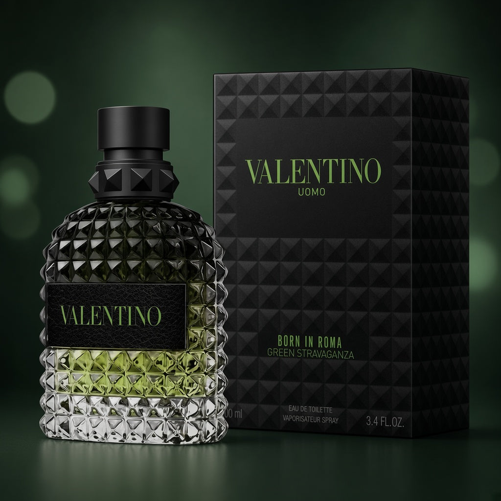 Valentino Uomo Born In Roma Green Stravaganza Eau de Toilette – 100ml / 3.4 oz