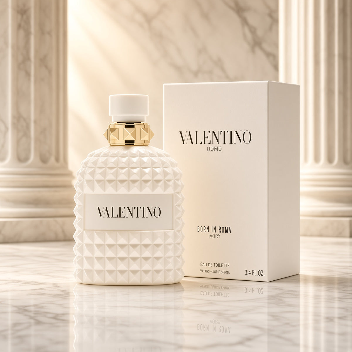 Valentino Uomo Born In Roma Ivory EDT Spray for Men 3.4 oz 100ml